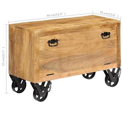 VidaXL Schoenenkast 86x35x55 cm massief mangohout