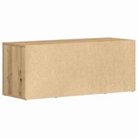 TV-kast artisanaal eikenkleurig 100 x 35 x 40 cm Bewerkt hout - thumbnail