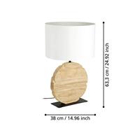 Stars of Light TafellampContessore rond hout met wit - 39916 - thumbnail