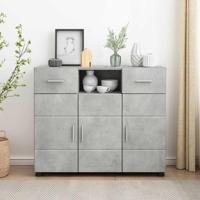 Dressoir met lade Betongrijs 88.5 x 30.5 x 73 cm Bewerkt hout - thumbnail