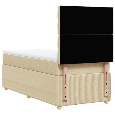 Boxspring met matras stof crèmekleurig 120x200 cm