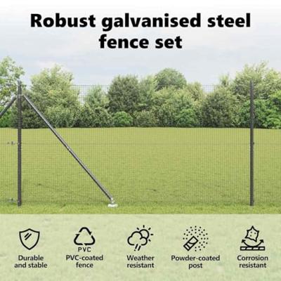 VidaXL Afrasteringspaal grijs 10 x 1,4 m (19 x 19 mm gaas)