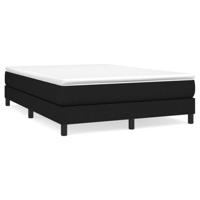 Boxspring met matras stof zwart 160x200 cm - thumbnail