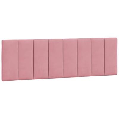 Bedframe met hoofdeinde fluweel roze 160x200 cm