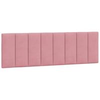 Bedframe met hoofdeinde fluweel roze 160x200 cm - thumbnail