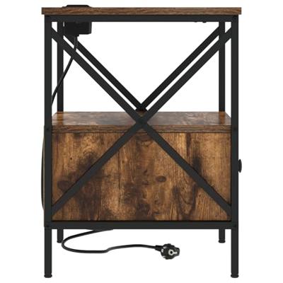 Nachtkastje met lade 2 pcs Gerookt eiken 41,5 x 40,5 x 55 cm Nachtkastje met lade 2 pcs Gerookt eiken 41,5 x 40,5 x 55 cm