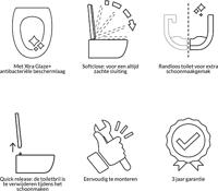 Ben Segno 2.0 hangtoilet met toiletbril Xtra glaze+ Free flush cement grijs - thumbnail