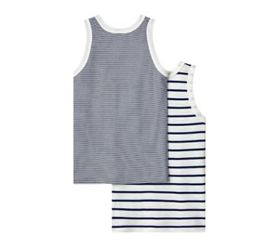Set van 2 slip-overs in biologisch katoen PETIT BATEAU veel blauw
