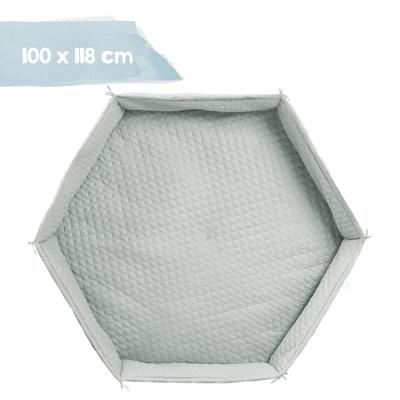 Babyboxmat - ROBA - Voor zeshoekige box - Gevoerd - Matgroen