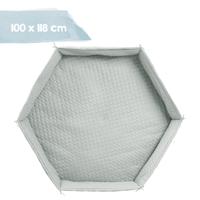 Babyboxmat - ROBA - Voor zeshoekige box - Gevoerd - Matgroen - thumbnail