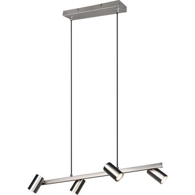 LED Hanglamp 4-lichts Rond Mat Nikkel Aluminium - GU10 Fitting