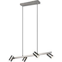 LED Hanglamp 4-lichts Rond Mat Nikkel Aluminium - GU10 Fitting - thumbnail