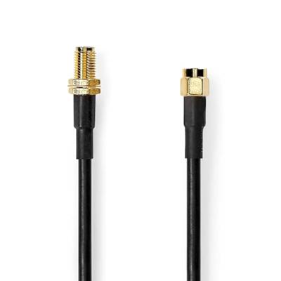 Nedis Antennekabel | SMA Male | SMA Female | Verguld | 50 Ohm | Dubbel Afgeschermd | 5.00 m | Rond | PVC | Zwart | Label - CSGL02400BK50 Nedis Antennekabel | SMA Male | SMA Female | Verguld | 50 Ohm | Dubbel Afgeschermd | 5.00 m | Rond | PVC | Zwart | Label - CSGL02400BK50