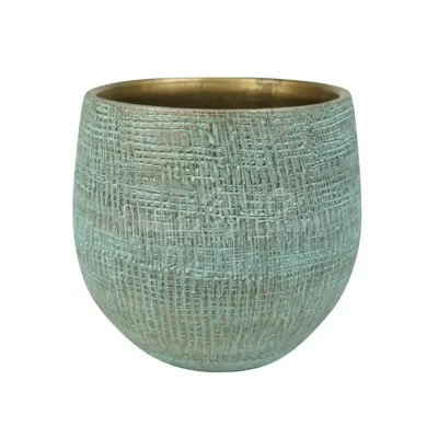 Bloempot Ryan Shiny Blue Ø22cm Bloempot Ryan Shiny Blue Ø22cm