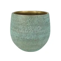 Bloempot Ryan Shiny Blue Ø22cm - thumbnail