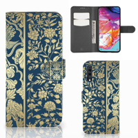Samsung Galaxy A70 Hoesje Beige Flowers - thumbnail