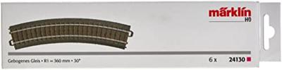 H0 Märklin C-rails (met ballastbed) 24130 Gebogen rails H0 Märklin C-rails (met ballastbed) 24130 Gebogen rails