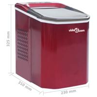 VidaXL Ijsblokjesmachine 1,4 l 15 kg/24 u rood - thumbnail