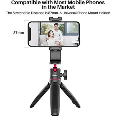 Ulanzi ST-22 360º draaibare en kantelbare telefoonhouder voor statief - met 2 Cold Shoe Mounts