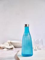 Cosy & Trendy Waterkaraf Atla - met RVS Dop - Glas - Azure Blue - 1 liter - thumbnail