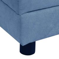 Hondenbank met kussen 83x44x44 cm pluche blauw - thumbnail
