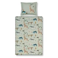 Vandyck Vandyck Wild Animals Dekbedovertrek Smoke Green 1-persoons (140x200/220) - thumbnail