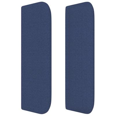 Hoofdbord met randen 163x16x78/88 cm stof blauw - thumbnail