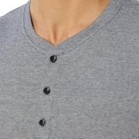 Schiesser Pyjama jeans blauw met knoopjes - thumbnail