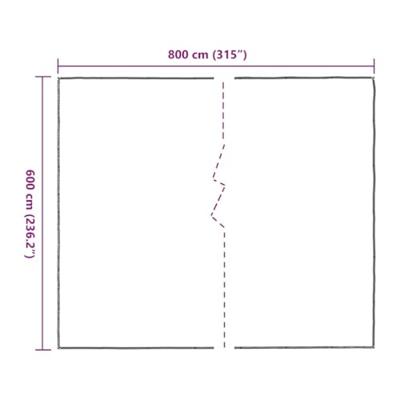 VidaXL Doorzichtig zeildoek met zeilringen 6x8 m polyethyleen VidaXL Doorzichtig zeildoek met zeilringen 6x8 m polyethyleen