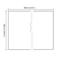 Doorzichtig zeildoek met zeilringen 6x8 m polyethyleen - thumbnail