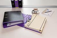 OXFORD MyColour ordner, formaat A4, uit karton, rug van 8 cm, zwart-paars - thumbnail