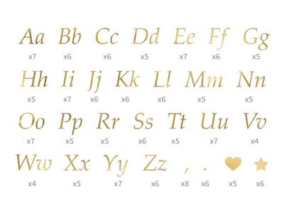 Letter Stickers Goud - thumbnail