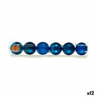 Set kerstballen Blauw Plastic 8 x 9 x 8 cm (12 Stuks) - thumbnail