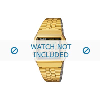Casio horlogeband A500WEGA-1EF / A500WEGA-1 Staal Goud (Doublé) 18mm