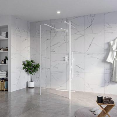 Fortifura Galeria Vrijstaande Inloopdouche - 90x200cm - Helder - antikalk - 8mm veiligheidsglas - 2 zijwanden 30cm - wandsteunen en hoekprofielen - Wit mat SW927768 2x/SW797926/SW797909 2x/SW541264 2x Fortifura Galeria Vrijstaande Inloopdouche - 90x200cm - Helder - antikalk - 8mm veiligheidsglas - 2 zijwanden 30cm - wandsteunen en hoekprofielen - Wit mat SW927768 2x/SW797926/SW797909 2x/SW541264 2x