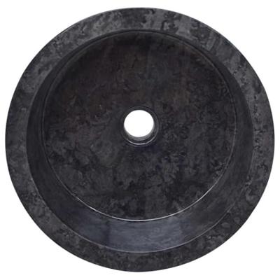 Gootsteen Ø40x15 cm marmer zwart