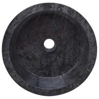 Gootsteen Ø40x15 cm marmer zwart - thumbnail