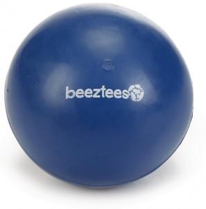 Rubber bal massief hondenspeeltje blauw 9 cm