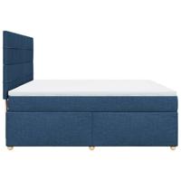 Boxspring met matras stof blauw 180x200 cm - thumbnail