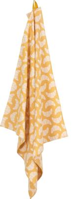 HEMA Theedoek - 65 x 65 - katoen - okergeel croissant (okergeel)