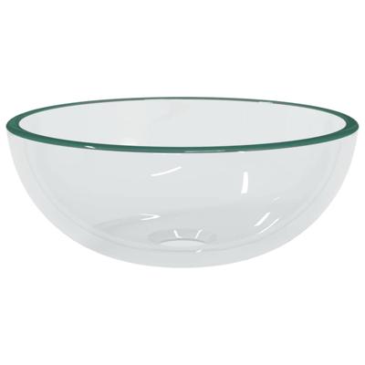 VidaXL Wasbak 30x12 cm gehard glas transparant