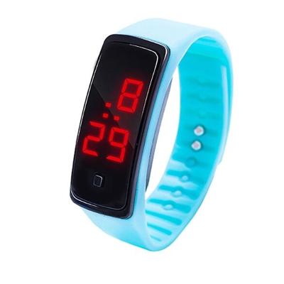 LED digitale display siliconen armband kinderen elektronische horloge (licht blauw) LED digitale display siliconen armband kinderen elektronische horloge (licht blauw)