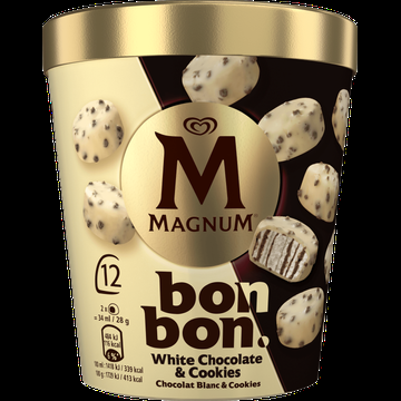 Magnum Bonbon Ijs White Chocolate & Cookies 12 x 17 ml bij Jumbo
