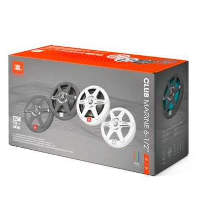 JBL Club Marine 6,5 inch (165 mm) - Autospeaker - 2-weg Full Range Speakers - 75W RMS / 225W Piek - 7 LED Modes - Incl. Witte & JBL Club Marine 6,5 inch (165 mm) - Autospeaker - 2-weg Full Range Speakers - 75W RMS / 225W Piek - 7 LED Modes - Incl. Witte &