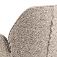 Bendt Draaibare Eetkamerstoel 'Chandler' Bouclé met armleuning, kleur Beige - thumbnail