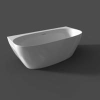 Ligbad Half Vrijstaand Aqua Splash First inclusief Sifon 170x80 cm Acryl Glans Wit Aqua Splash - thumbnail