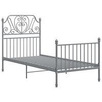 Bedframe metaal grijs 90x200 cm - thumbnail