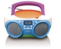Lenco SCD-41 - CD-speler voor kinderen - CD-radio - Stereo-installatie - Boombox - FM-radiotuner - USB aansluiting - MP3-2 x 1 W RMS vermogen - Werkt op netvoeding en batterijen - Kleurrijk - thumbnail