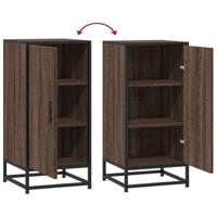 Dressoir 35,5x35x76 cm bewerkt hout en metaal bruin eikenkleur - thumbnail