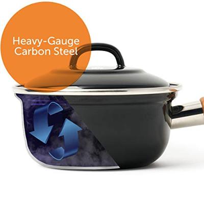 Indigo steelpan met deksel Zwart